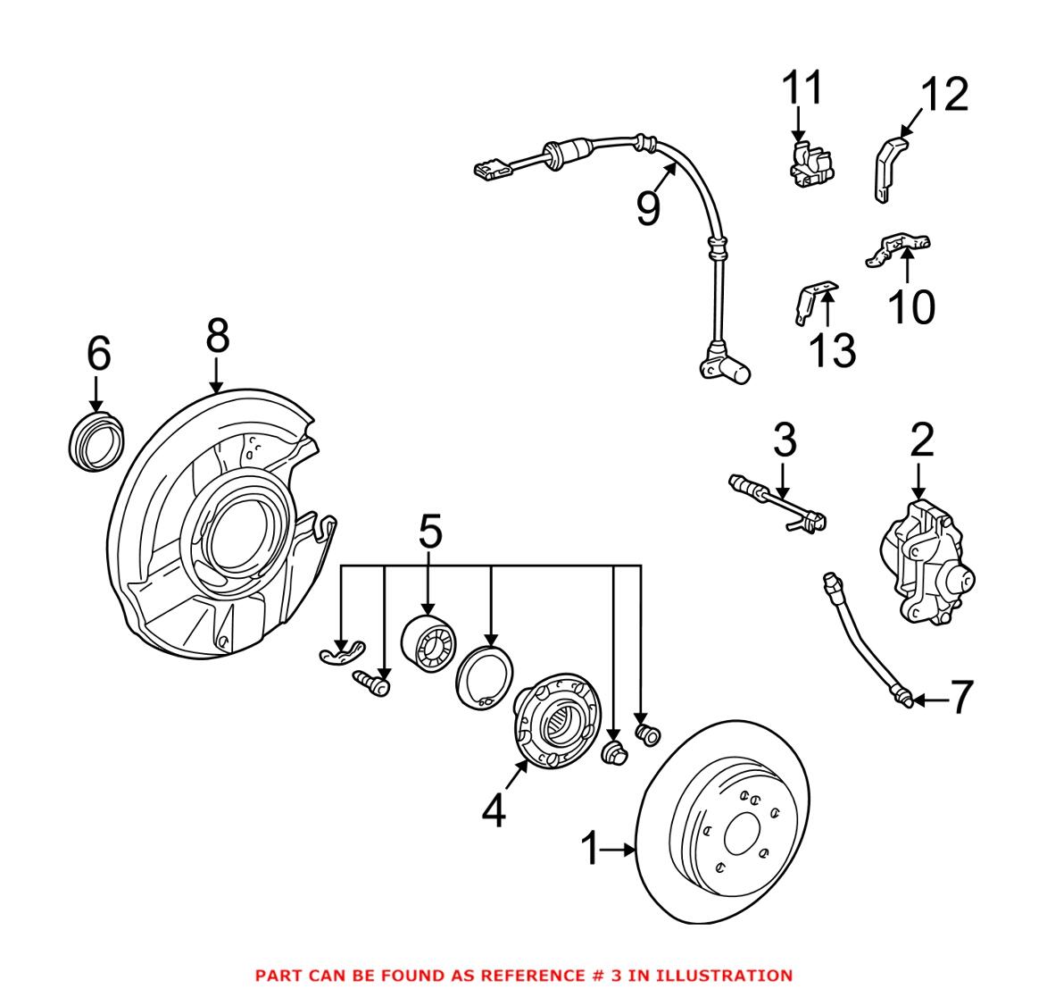 Mercedes Disc Brake Pad Wear Sensor - Front 1265402017